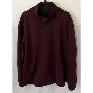 32 Degrees Mens Heat Tech Quarter Zip Pullover/Sweater Red/Burgundy Size 2XL